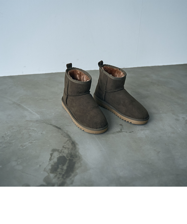 ＜Parknik＞フェイクムートンショートブーツ