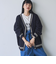 ケーブル編みVネックラインカーディガン