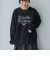 メタリックロゴプリントロングスリーブＴシャツ