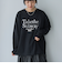 メタリックロゴプリントロングスリーブＴシャツ