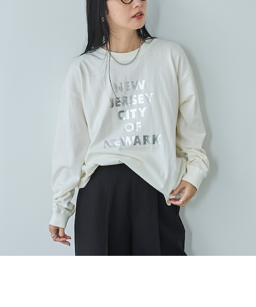 メタリックロゴプリントロングスリーブTシャツ｜コーエンの通販