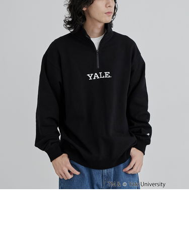 YALE別注 ハーフジップスウェット