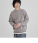 【洗える】ダブルフェイスクルーネックモールニット