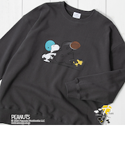 PEANUTS(ピーナッツ)×coen 裏毛クルーネックスウェット
