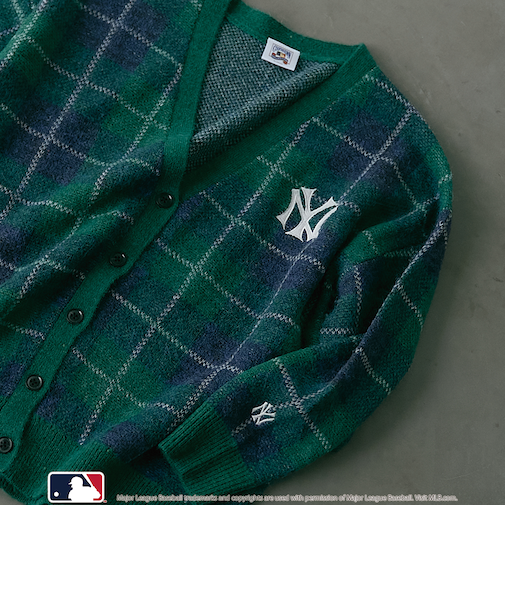 MLB別注　アソートジャガードロゴニットカーディガン