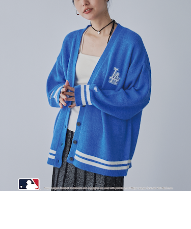 MLB別注　アソートジャガードロゴニットカーディガン