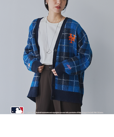 MLB別注　アソートジャガードロゴニットカーディガン