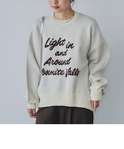 【カジュアル×大人両立】ループロゴジャガードハイゲージニット