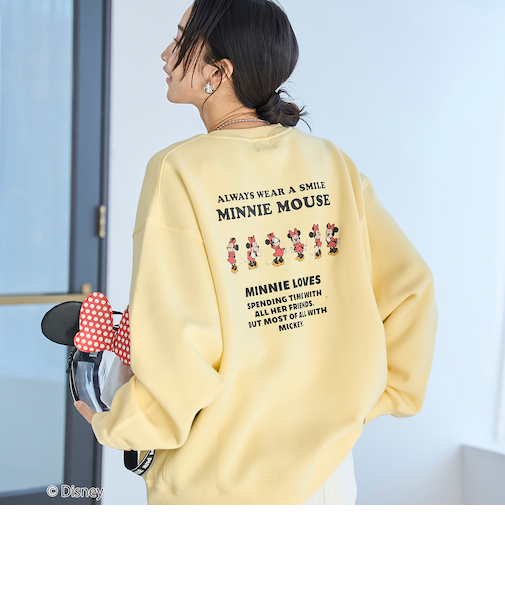 【Disney／ディズニー】coen限定 バックプリント裏起毛スウェット
