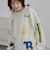 UCLA モチーフ刺繍メランジクルーネックニット