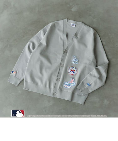 MLB別注　ワッペンVネックカーディガン
