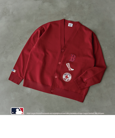MLB別注　ワッペンVネックカーディガン