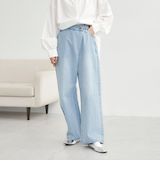 【脱ベーシック】デニムラップバギーパンツ