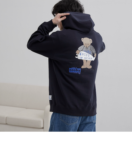 COSBY（コスビー）別注 ベアプリントパーカー