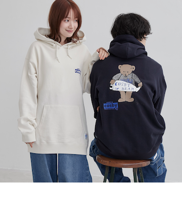 COSBY（コスビー）別注 ベアプリントパーカー