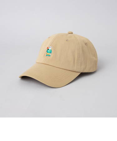 ワンポイントベア刺繍ツイルキャップ