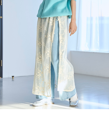 メッシュラップスカート