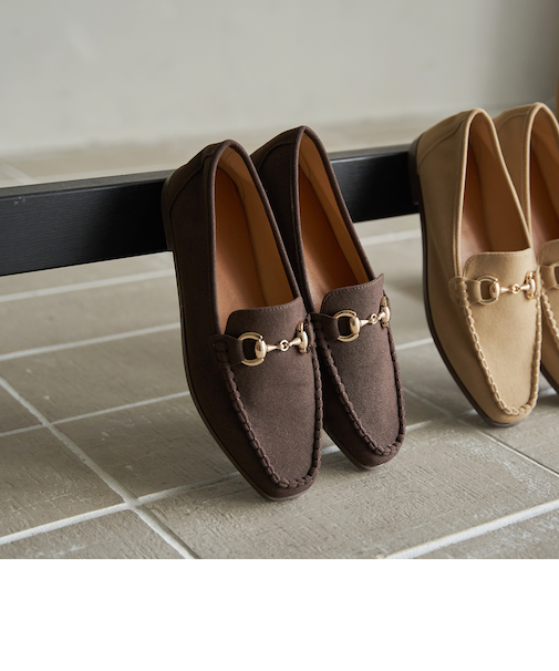 【定番・新色追加】やみつきビットローファー（WEB限定サイズ）