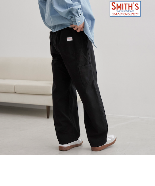 SMITH’S（スミス）別注　ワークペインターイージーパンツ（オフホワイト／ブラック）