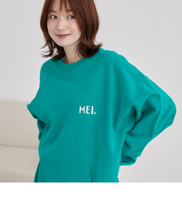 MEI（メイ）別注 裏毛ロゴクルーネックスウェット