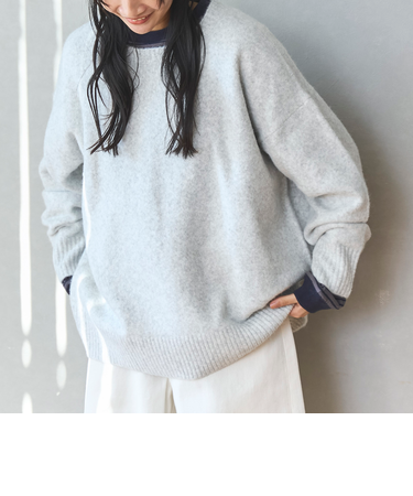 【ヘビロテ確定】フラッフィークルーネックニットプルオーバー