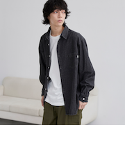 【C.DENIMS】デニムレギュラーカラーシャツ