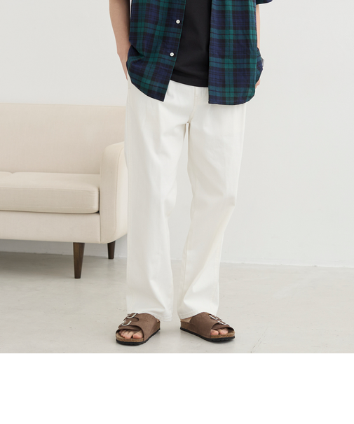 【C.DENIMS】リラックスデニムテーパードパンツ