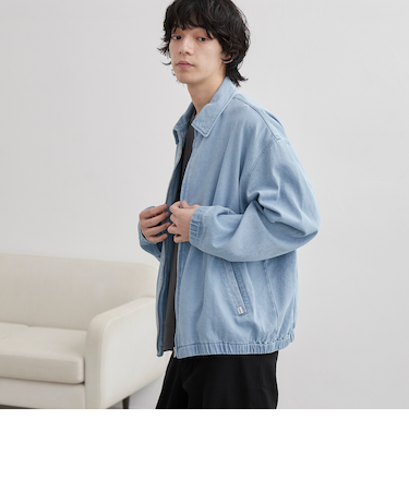 【C.DENIMS】デニムジップアップブルゾン