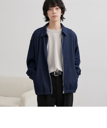 【C.DENIMS】デニムジップアップブルゾン