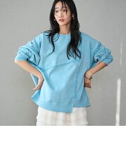 ピグメントパッチワーク裏毛スウェット