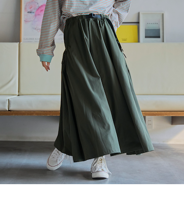 【C.mt】ドロストポケットギャザースカート