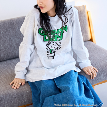 GREEN DAY / ROCK STANLEY（ロックスタンレー）別注ロングスリーブTシャツ（グレー）
