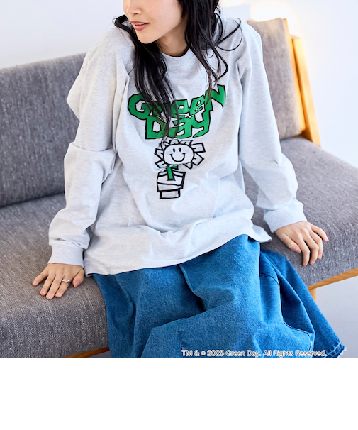 GREEN DAY / ROCK STANLEY（ロックスタンレー）別注ロングスリーブTシャツ（グレー）
