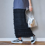 シフォンフリルナロースカート