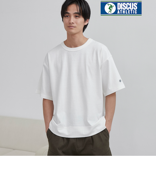 DISCUS（ディスカス）別注 USAコットンスウェットTシャツ（WEB限定カラー）