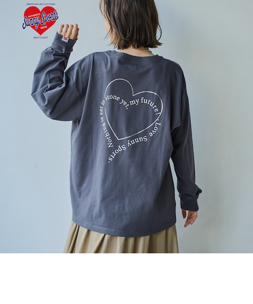 SunnySports（サニースポーツ）別注モチーフプリントロングスリーブTシャツ