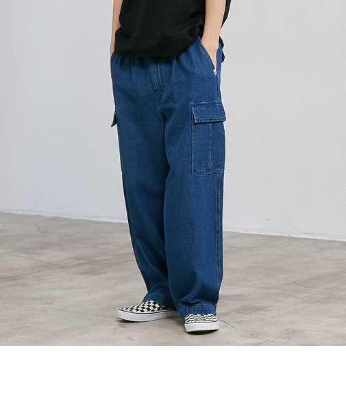 【C.DENIMS】デニムイージーカーゴパンツ