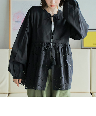 MARKET（マーケット）2way シフリレース ブラウス