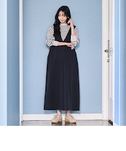 ポリツイル Vネック サロペット