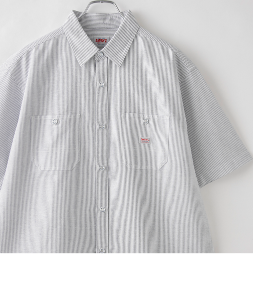 SMITH’S（スミス）別注ショートスリーブストライプワークシャツ