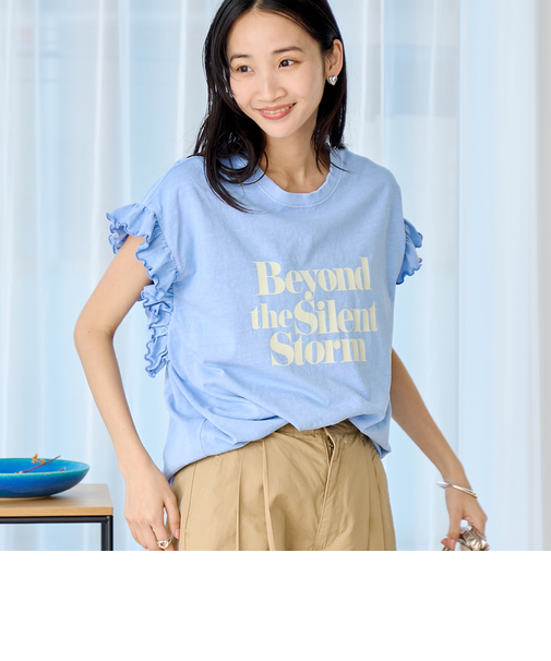 ピグメントアソートフリルTシャツ