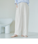 リネンタッチ ポリエステル イージー カーブパンツ