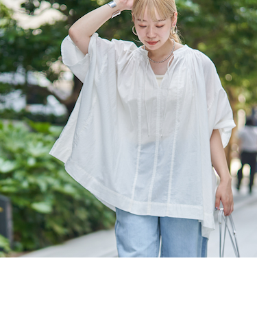 MARKET（マーケット）スモッキング チュニック ブラウス