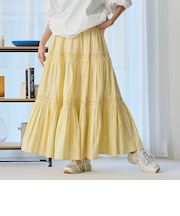 MARKET（マーケット）タック ティアード スカート