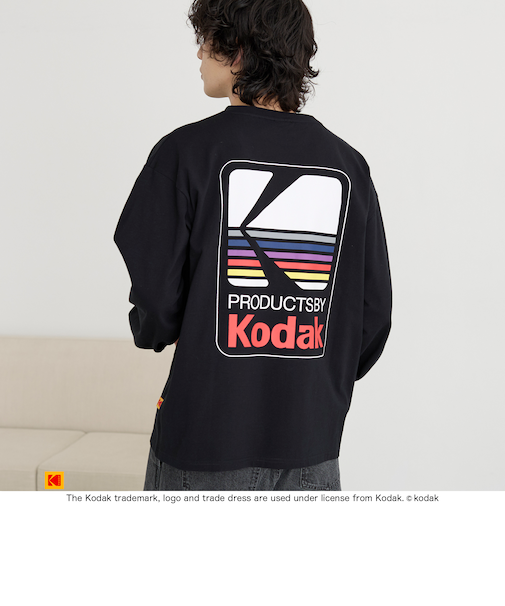 【Kodak/コダック】ロゴアイコンプリントロングTシャツ