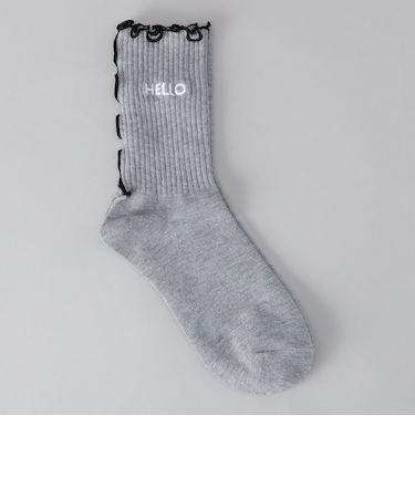 【再入荷・新色登場】配色メロー ロゴ刺繍 リブソックス