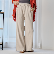 ピグメント リブ イージーワイドパンツ