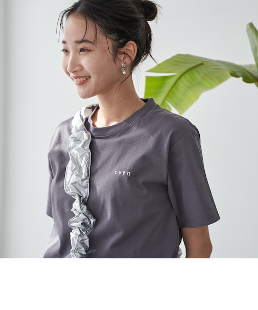≪完売カラー追加決定≫USAコットン COENロゴ刺繍Tシャツ