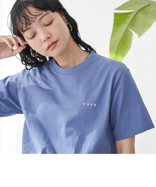 ≪完売カラー追加決定≫USAコットン COENロゴ刺繍Tシャツ