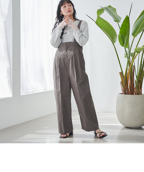 コットンナイロンサロペット